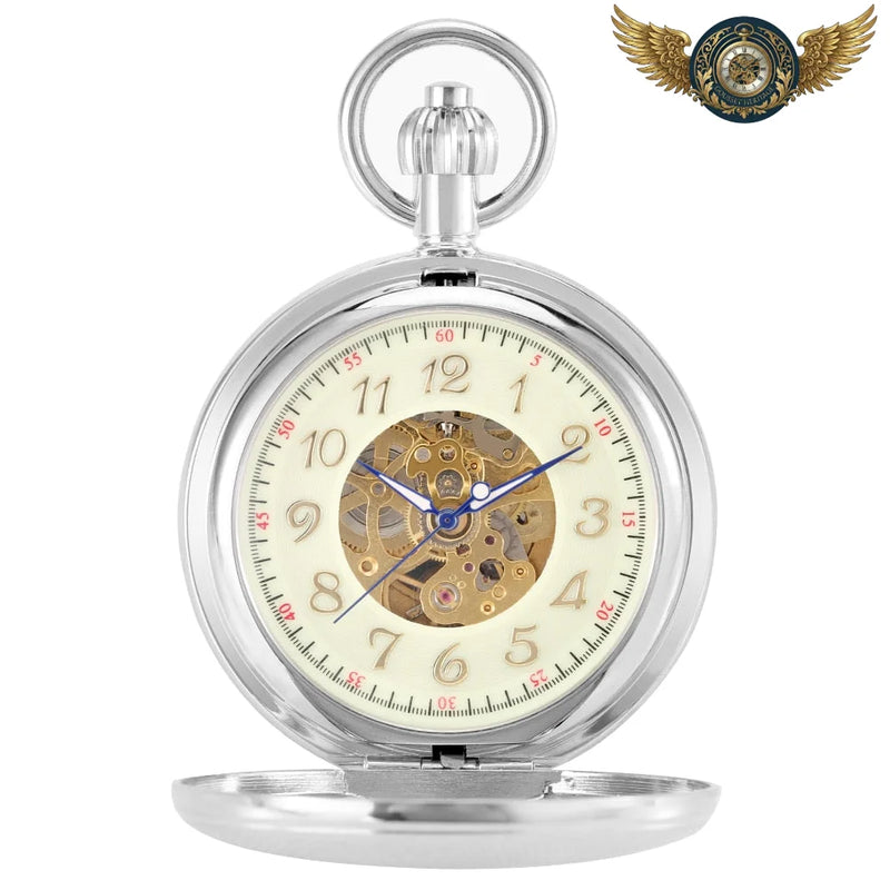 Le Dandy Automatique | Montre Gousset Squelette Chasseur Argent