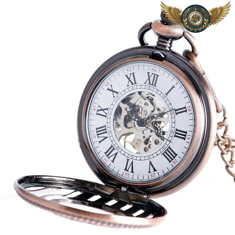 Le Dandy Cuivré - Montre Gousset Mécanique Squelette 50mm - Vue 4 - Gousset-heritage