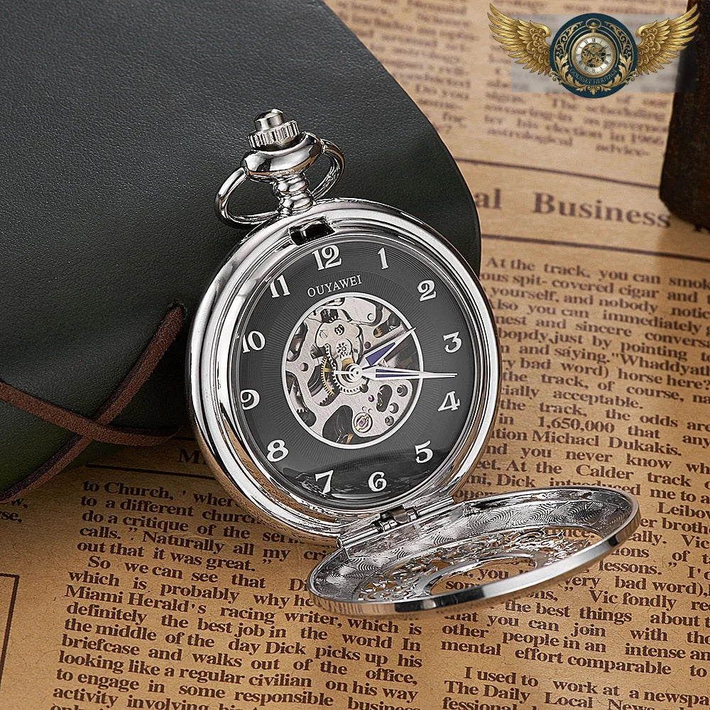 Le Dandy Doré - Montre Gousset Mécanique Double Squelette - Vue 13 - Gousset-heritage