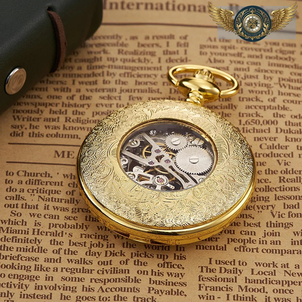 Le Dandy Doré - Montre Gousset Mécanique Double Squelette - Vue 17 - Gousset-heritage