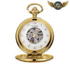 Le Dandy Doré - Montre Gousset Mécanique Double Squelette - Or & Blanche - Gousset-heritage