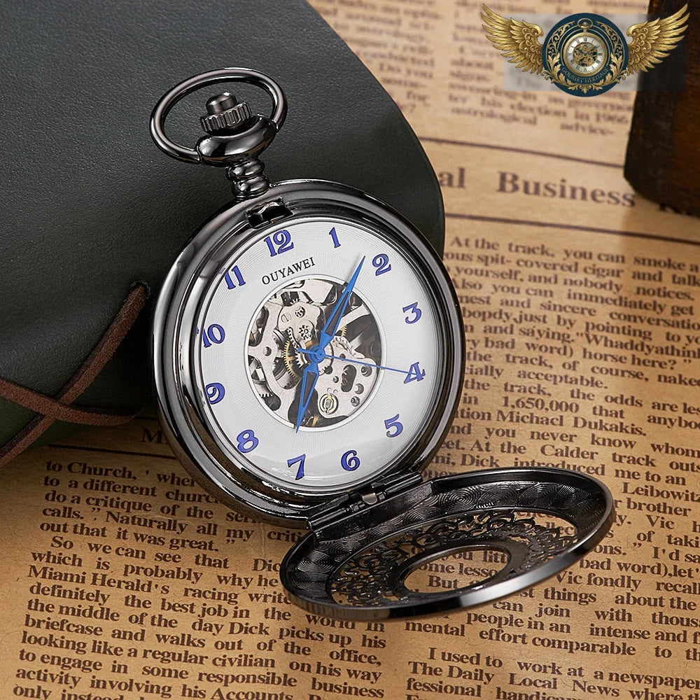 Le Dandy Doré - Montre Gousset Mécanique Double Squelette - Vue 24 - Gousset-heritage