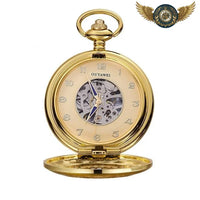 Le Dandy Doré - Montre Gousset Mécanique Double Squelette - modèle Or Intégrale - Gousset-heritage