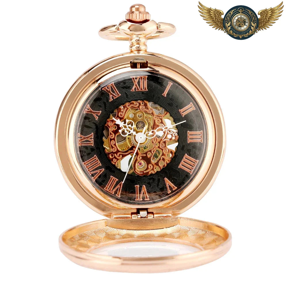 Le Dandy Impérial - Montre Gousset Mécanique Squelette Or Rose - Vue 2 - Gousset-heritage