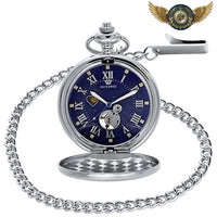 Le Dandy Mécanique | Montre Gousset Clapet Phases Lunaires - modèle Bleu - Gousset-heritage