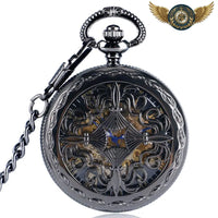 Le Dandy Noir - Montre Gousset Automatique Squelette Gunmetal - Gousset-heritage