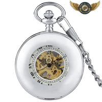 Le Dandy Noir - Montre Gousset Mécanique Demi-Chasseur 24h - modèle Argent - Gousset-heritage