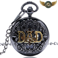 Le Dandy Obscur - Montre de Poche Mécanique Chasseur Graphite - Gousset-heritage