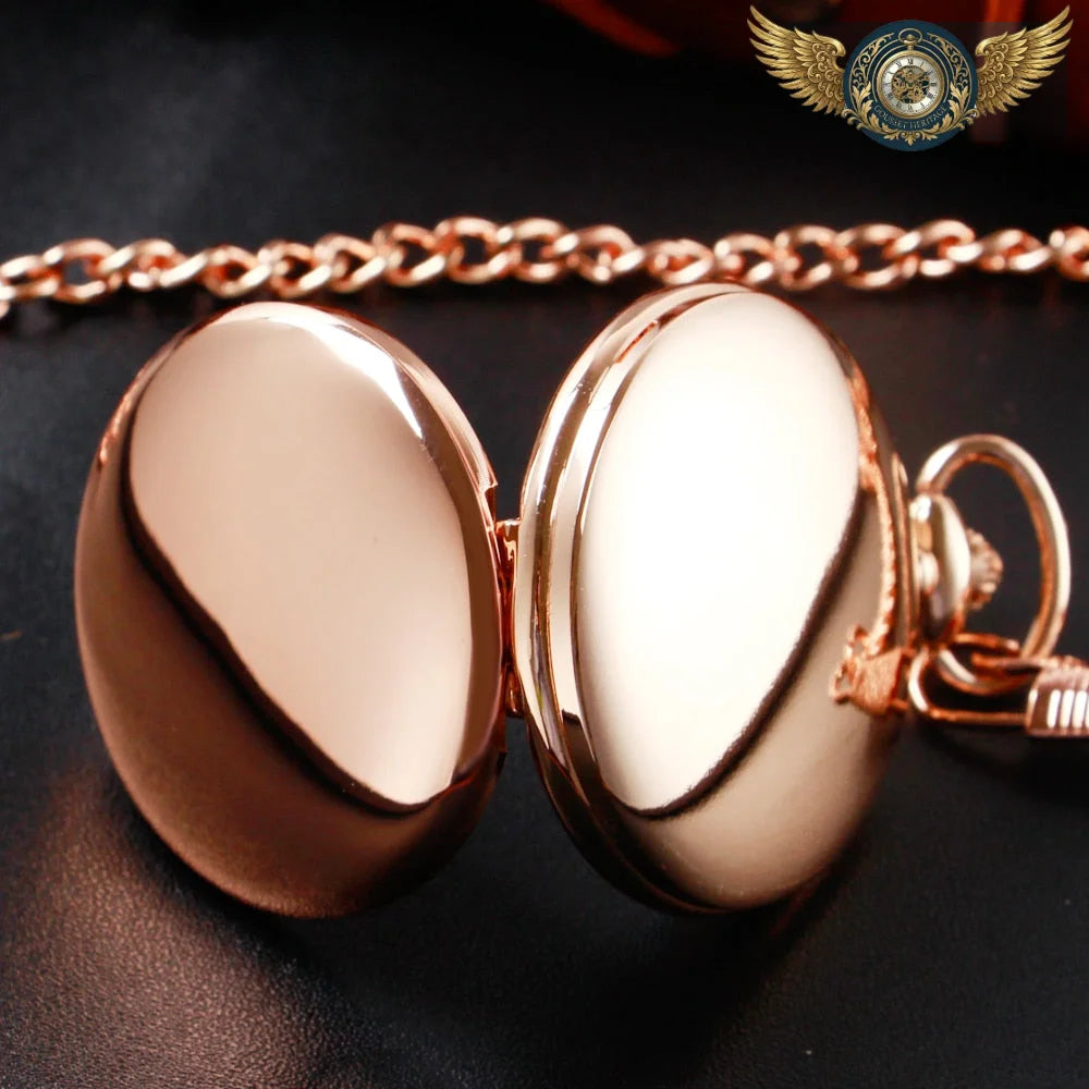 Le Dandy Or Rose - Montre Gousset Boîtier Chasseur Quartz - Vue 2 - Gousset-heritage