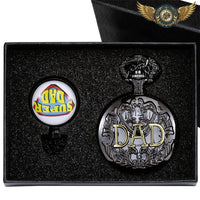 Le Dandy Ornemental - Montre Gousset Full Hunter Quartz Rétro - modèle Noir - Gousset-heritage