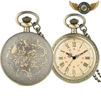 Le Dandy Patiné - Montre de Poche Bronze Quartz & Gravures - Gousset-heritage