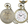 Le Dandy Patiné - Montre de Poche Bronze Quartz & Gravures - Blanc - Gousset-heritage