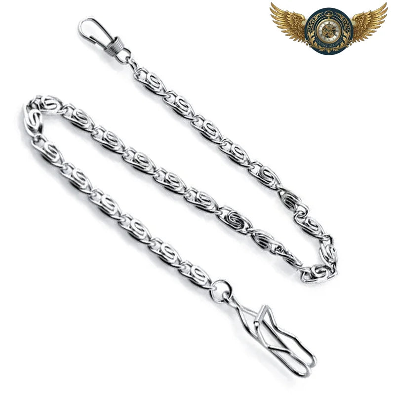 Le Dandy Sécurisé - Chaîne à Glissière Maille Escargot - Argent - Gousset-heritage