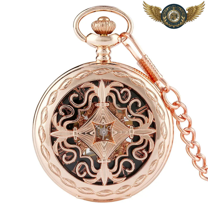 Le Dandy Squelette | Gousset Mécanique Demi-Chasseur Or Rose - Or rose - Gousset-heritage