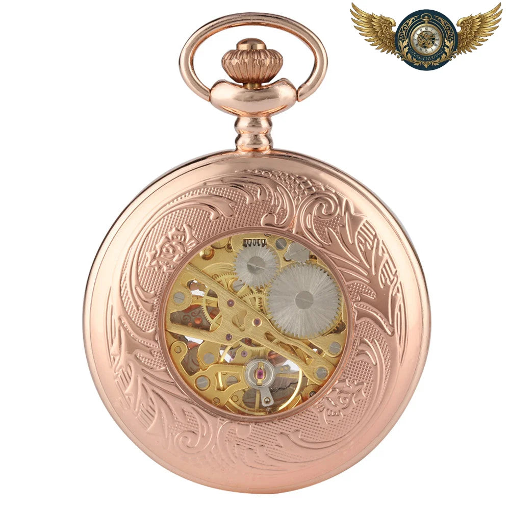 Le Dandy Squelette | Gousset Mécanique Demi-Chasseur Or Rose - Vue 3 - Gousset-heritage