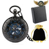 Le Dandy Victorien - Gousset Demi-Chasseur Squelette Or Rose - Bleu - Gousset-heritage