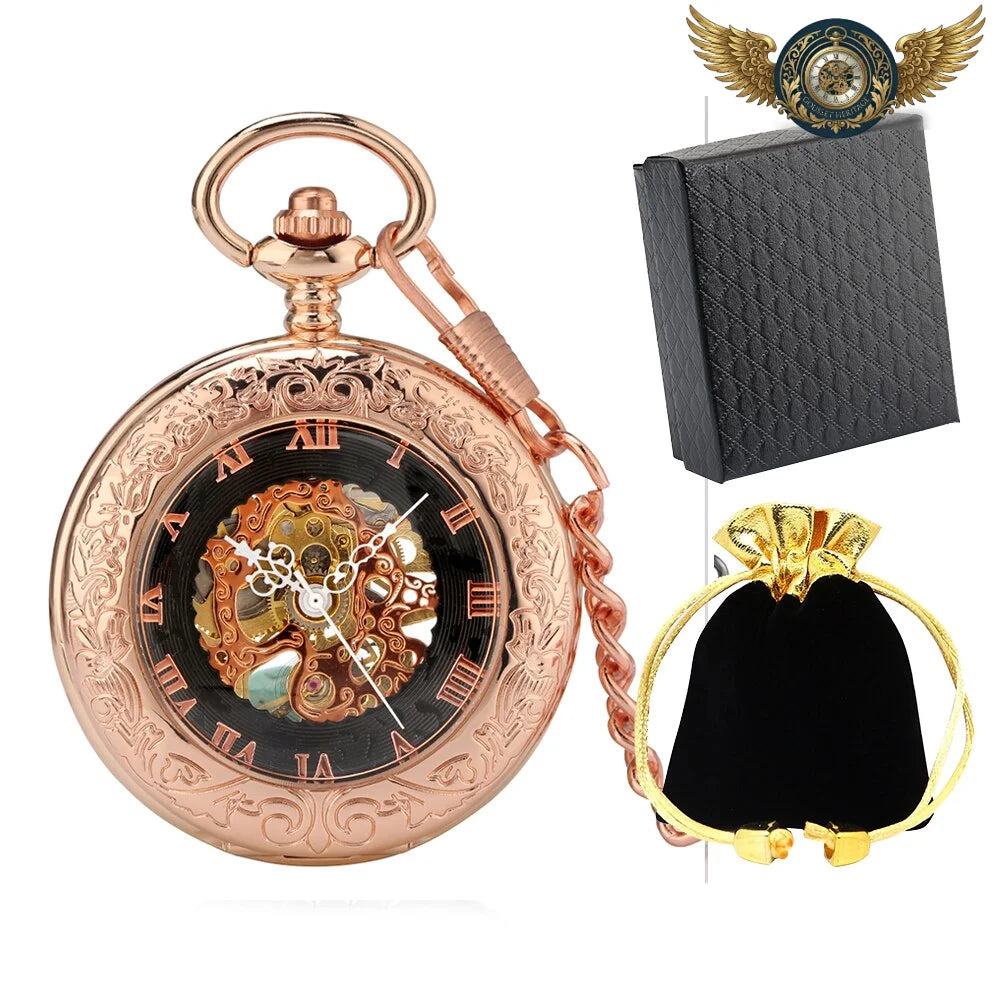 Le Dandy Victorien - Gousset Demi-Chasseur Squelette Or Rose - Or rose - Gousset-heritage