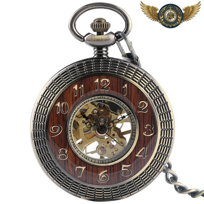 Acheter Le Dandy Victorien - Montre Gousset Mécanique Bois Bronze - Gousset-heritage
