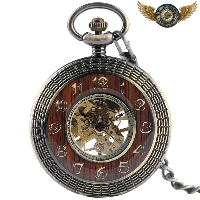 Le Dandy Victorien - Montre Gousset Mécanique Bois Bronze - Vue 1 - Gousset-heritage