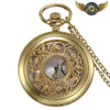 Le Dandy – Montre Gousset Demi-Chasseur Gravée Dorée Quartz - Vue 1 - Gousset-heritage
