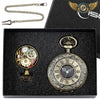 Le Dandy – Montre de Poche Demi-Chasseur Quartz Gravée Rétro - Bronze - Gousset-heritage