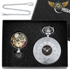 Le Dandy – Montre de Poche Demi-Chasseur Quartz Gravée Rétro - Argent - Gousset-heritage