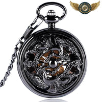 Le Dragon Noir - Montre à Gousset Squelette Mécanique Half-Hunter - Gousset-heritage