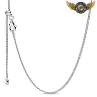 Le Drapé Élégant - Sautoir Réglable pour Montre Argent 925 - modèle Argent / 50cm - Gousset-heritage
