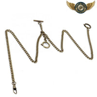 Le Drapé Parfait - Chaîne Albert Double Gourmette Acier - modèle Bronze - Gousset-heritage