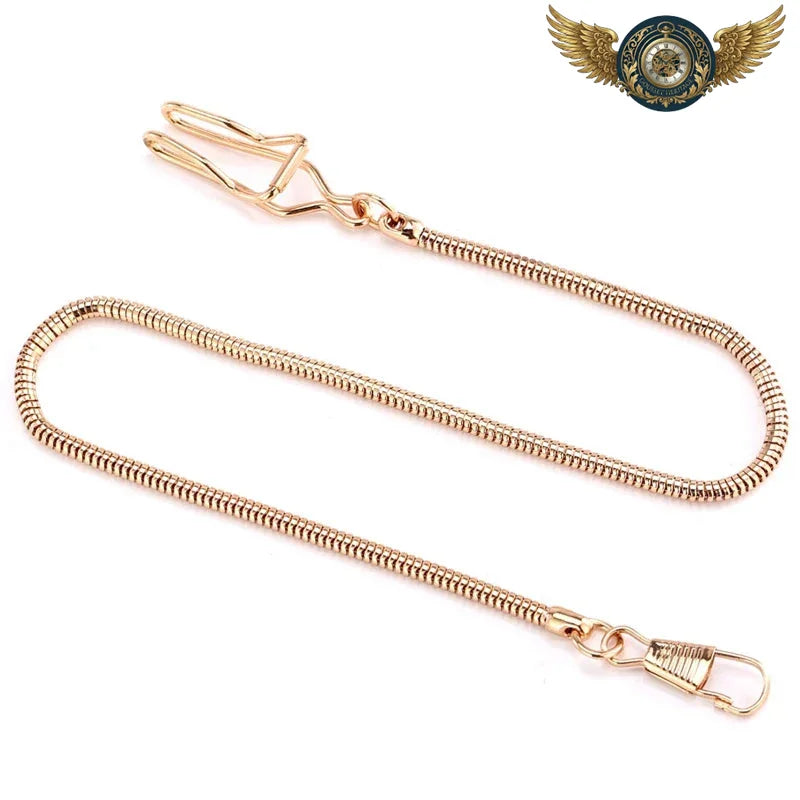 Le Drapé Serpent - Chaîne de Ceinture Acier Poli - Or rose - Gousset-heritage