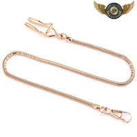 Le Drapé Serpent - Chaîne de Ceinture Acier Poli - modèle Or rose - Gousset-heritage