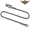 Le Drapé Serpent - Chaîne de Ceinture Acier Poli - Noir - Gousset-heritage