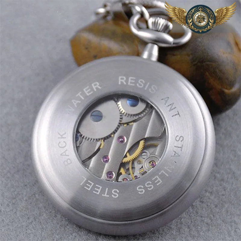 Le Fardier - Montre Gousset Mécanique Acier Fond Transparent - Vue 4 - Gousset-heritage