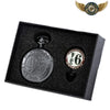 Le Ferroviaire Noir - Montre Gousset Full Hunter Quartz Gravée - Vue 1 - Gousset-heritage