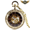 Le Flamboyant - Montre Gousset Squelette Mécanique Dorée Gravée - Vue 1 - Gousset-heritage
