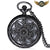 Le Florilège - Montre Gousset Quartz Boîtier Chasseur Gravé - modèle Noir - Gousset-heritage