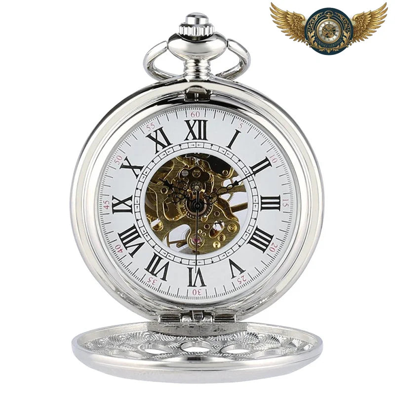 Le Florilège - Montre Gousset Squelette Demi-Chasseur Argenté