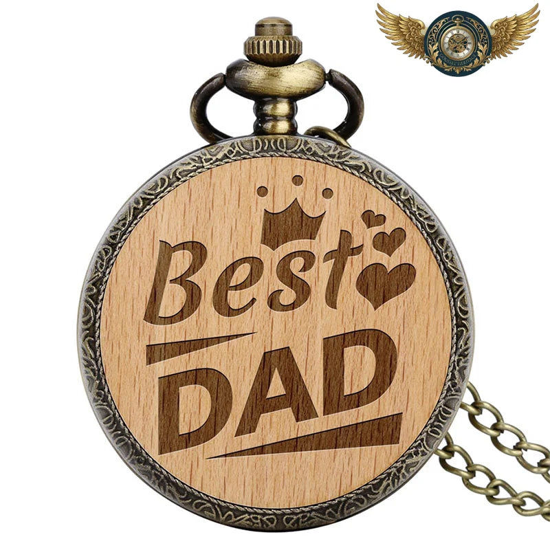 Le Forestier - Montre de Poche Chasseur Bois & Bronze Antique - Best DAD - Gousset-heritage