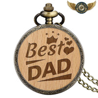 Le Forestier - Montre de Poche Chasseur Bois & Bronze Antique - modèle Best DAD - Gousset-heritage