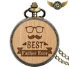 Le Forestier - Montre de Poche Chasseur Bois & Bronze Antique - Best Father - Gousset-heritage