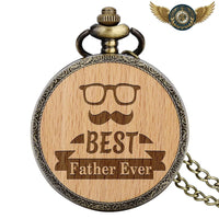 Le Forestier - Montre de Poche Chasseur Bois & Bronze Antique - modèle Best Father - Gousset-heritage