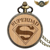 Le Forestier - Montre de Poche Chasseur Bois & Bronze Antique - modèle SUPERDAD - Gousset-heritage