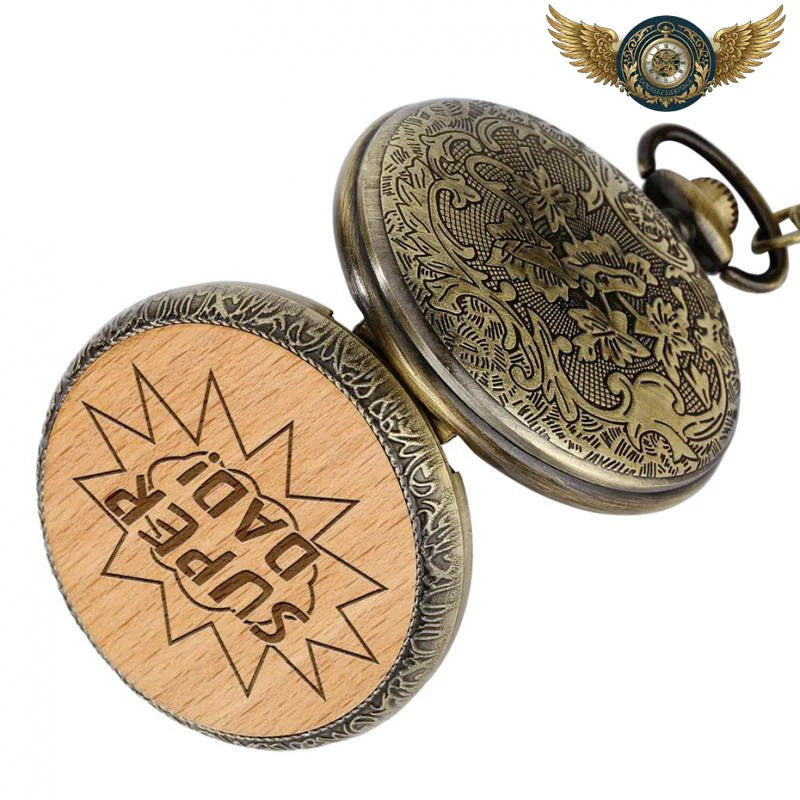 Le Forestier - Montre de Poche Chasseur Bois & Bronze Antique - Vue 7 - Gousset-heritage