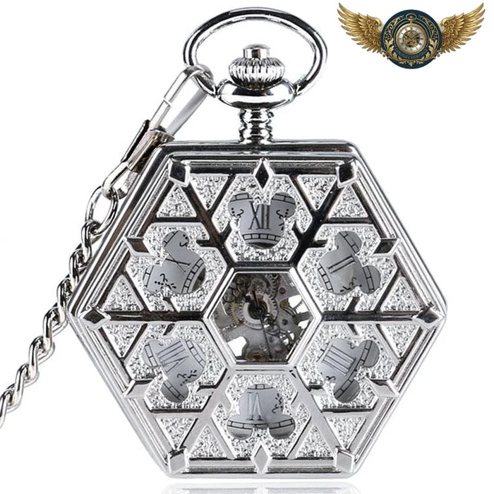 Le Garde-Temps Hexagone - Montre de Poche Squelette Mécanique - Vue 1 - Gousset-heritage