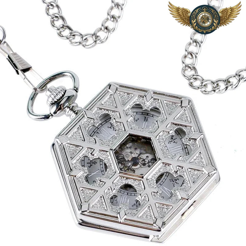 Le Garde-Temps Hexagone - Montre de Poche Squelette Mécanique - Vue 4 - Gousset-heritage