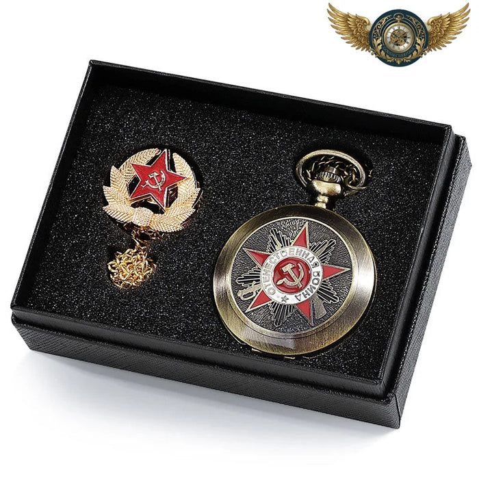 Le Gardien - Montre à Gousset Chasseur Bronze Antique & Quartz - Coffret 1 - Gousset-heritage
