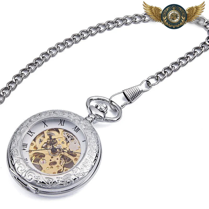 Le Gentilhomme - Montre de Poche Squelette Demi-Chasseur Gravée - Vue 4 - Gousset-heritage