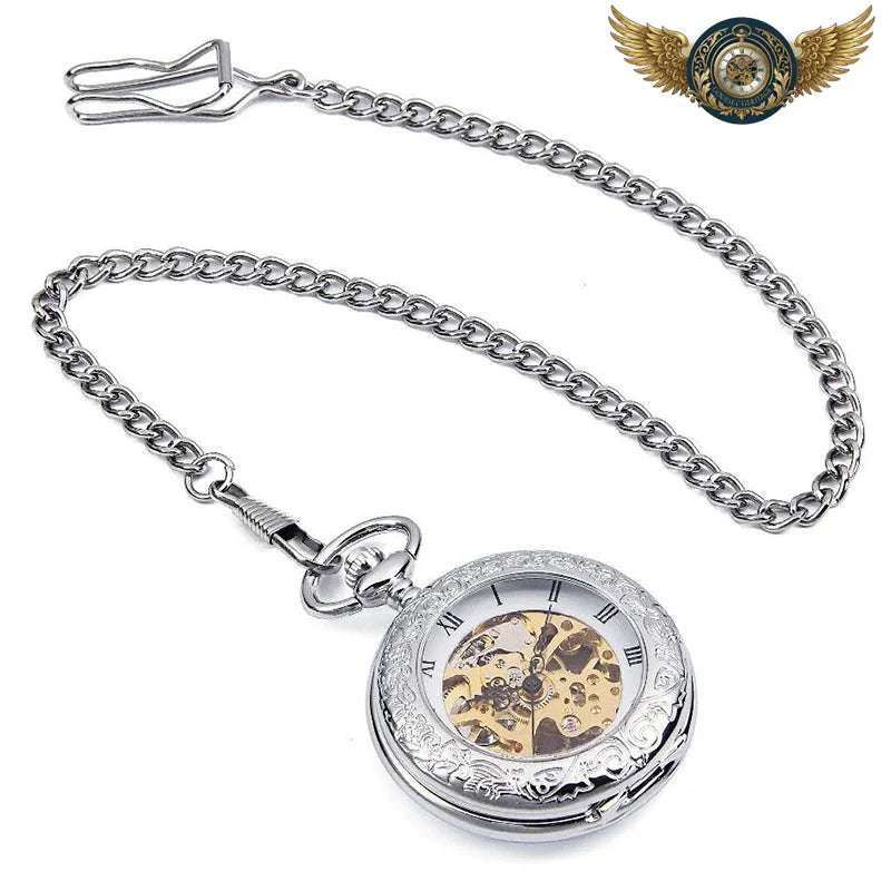 Le Gentilhomme - Montre de Poche Squelette Demi-Chasseur Gravée - Vue 5 - Gousset-heritage