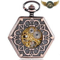 Le Géométrique - Montre Gousset Mécanique Hexagonale Patinée - Gousset-heritage