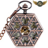 Le Géométrique - Montre Gousset Mécanique Hexagonale Patinée - Vue 2 - Gousset-heritage